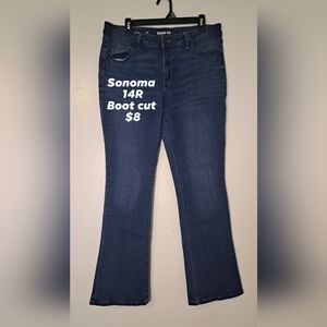 Sonoma Women's Dark Blue Boot Cut Jeans